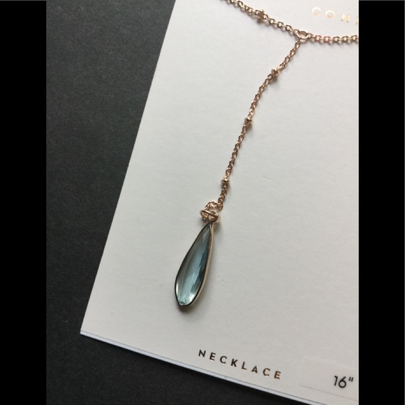 LC Lauren Conrad Jewelry - Lauren Conrad Necklace with Teardrop Blue Stone